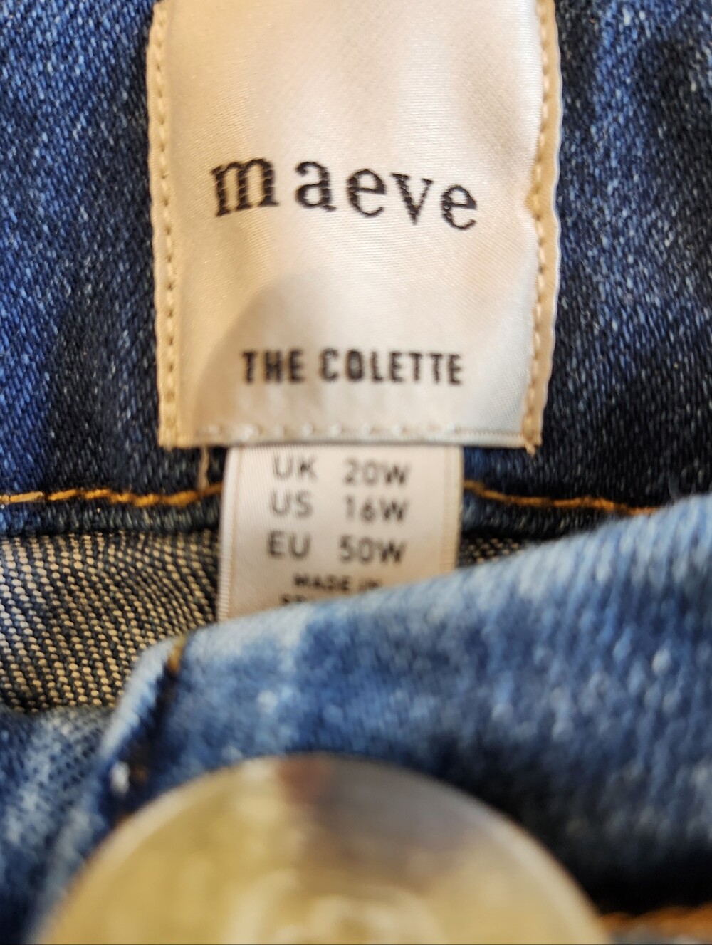 Anthropologie Indigo Cropped Wide-Leg Jeans - Picture 4 of 4